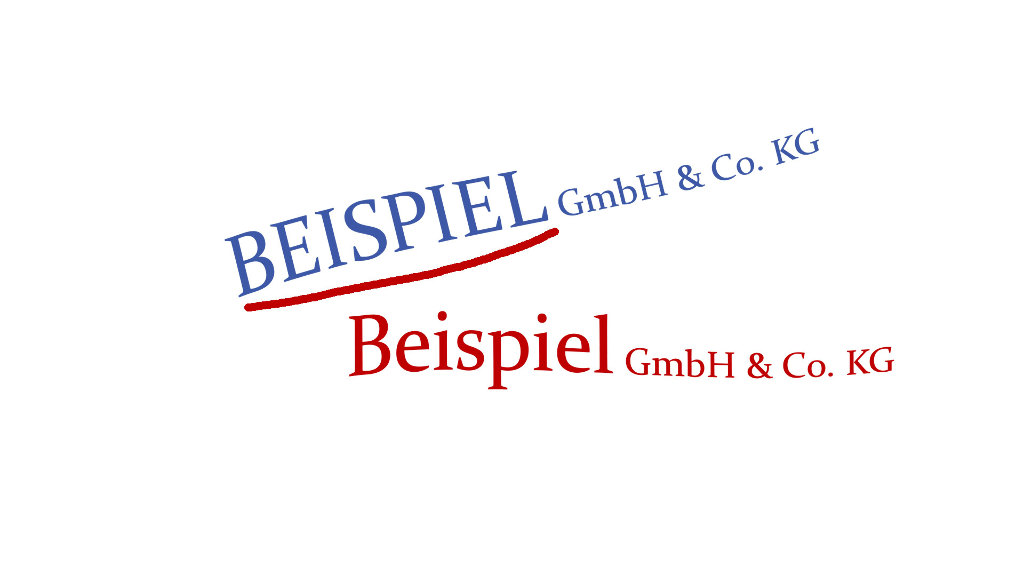 Sie sehen einen Beispielnamen für eine Firma, in dem die Großenbuchstaben gestrichen und durch Kleinbuchstaben ersetzt wurden.