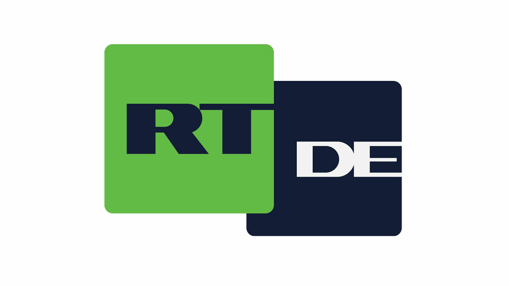 Sie sehen das Logo von Russia Today Deutschland.
