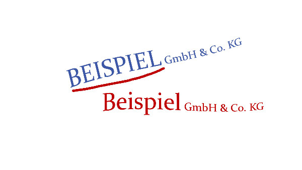 Sie sehen einen Beispielnamen für eine Firma, in dem die Großenbuchstaben gestrichen und durch Kleinbuchstaben ersetzt wurden.