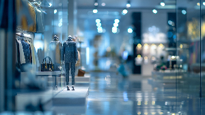 Sie sehen die Inneneinrichtung einer Modeboutique.