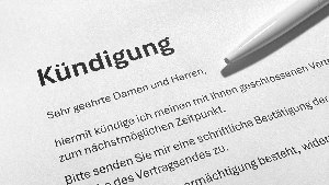 Sie sehen einen Auszug aus einem Kündigungsschreiben.