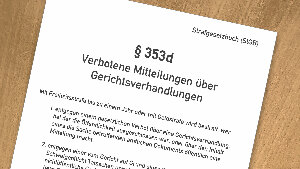 Sie sehen eine Darstellung des Paragraphen 353d aus dem Strafgesetzbuch.